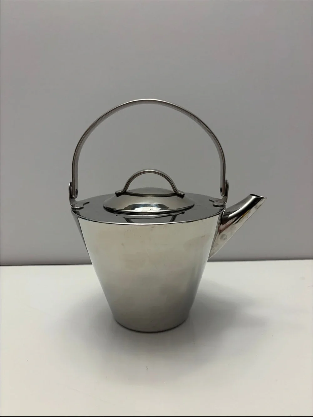 Stainless Steel Teapot with Handle - Silver